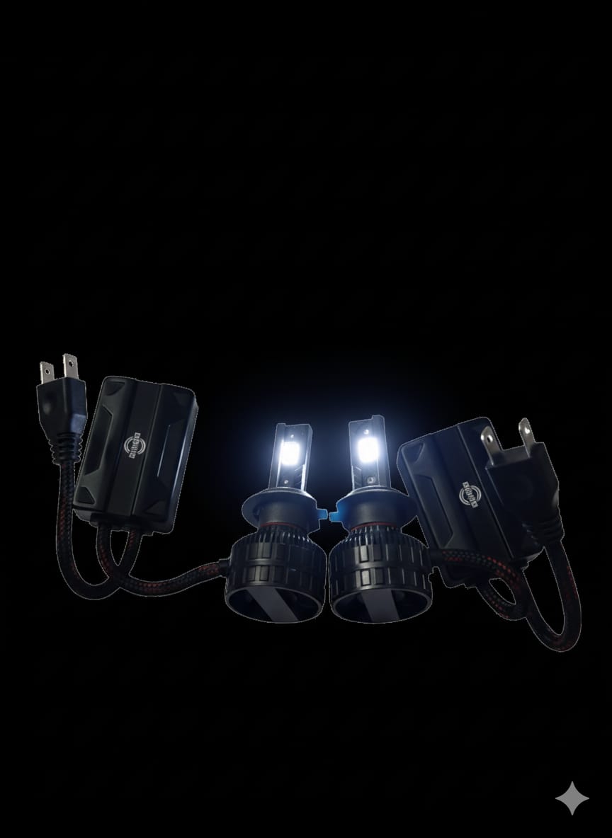 H7 LED Headlight Bulbs Hi & Lo Beam 10000LM 6000K, 300W LED Auto Conversion Lamp Fog Lamp Car LED (9 V, 300 W) (Universal For Car, Pack of 2) - AutopartdealsCar-300W LED H7