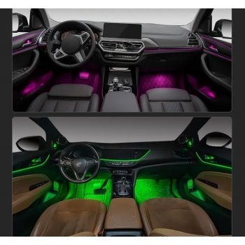 Multicolor Music Controlled Sound Activated Car Interior Decoration Ambient Lighting Dream Color Lights with Mobile App Control for All Cars (18 in 1) - AutopartdealsAmbient Light