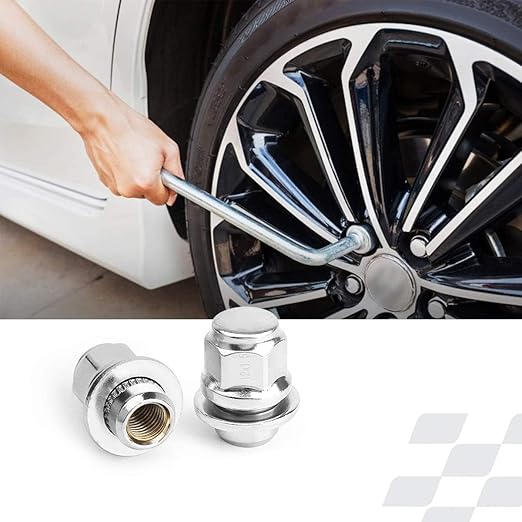 Wheel Nuts Chrome Plated Stainless Steel Anti - Rust Suitable For Corolla/Altis/Fortuner/Innova Crysta/Yaris/Crysta Mag Lug Nut (M12 x 1.5) - AutopartdealsWNTOYO5PC
