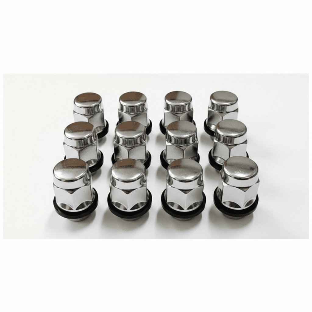 Wheel Nuts Chrome Plated Stainless Steel Anti - Rust Suitable For Hyundai Santro Xing - Autopartdealsangel-light-5