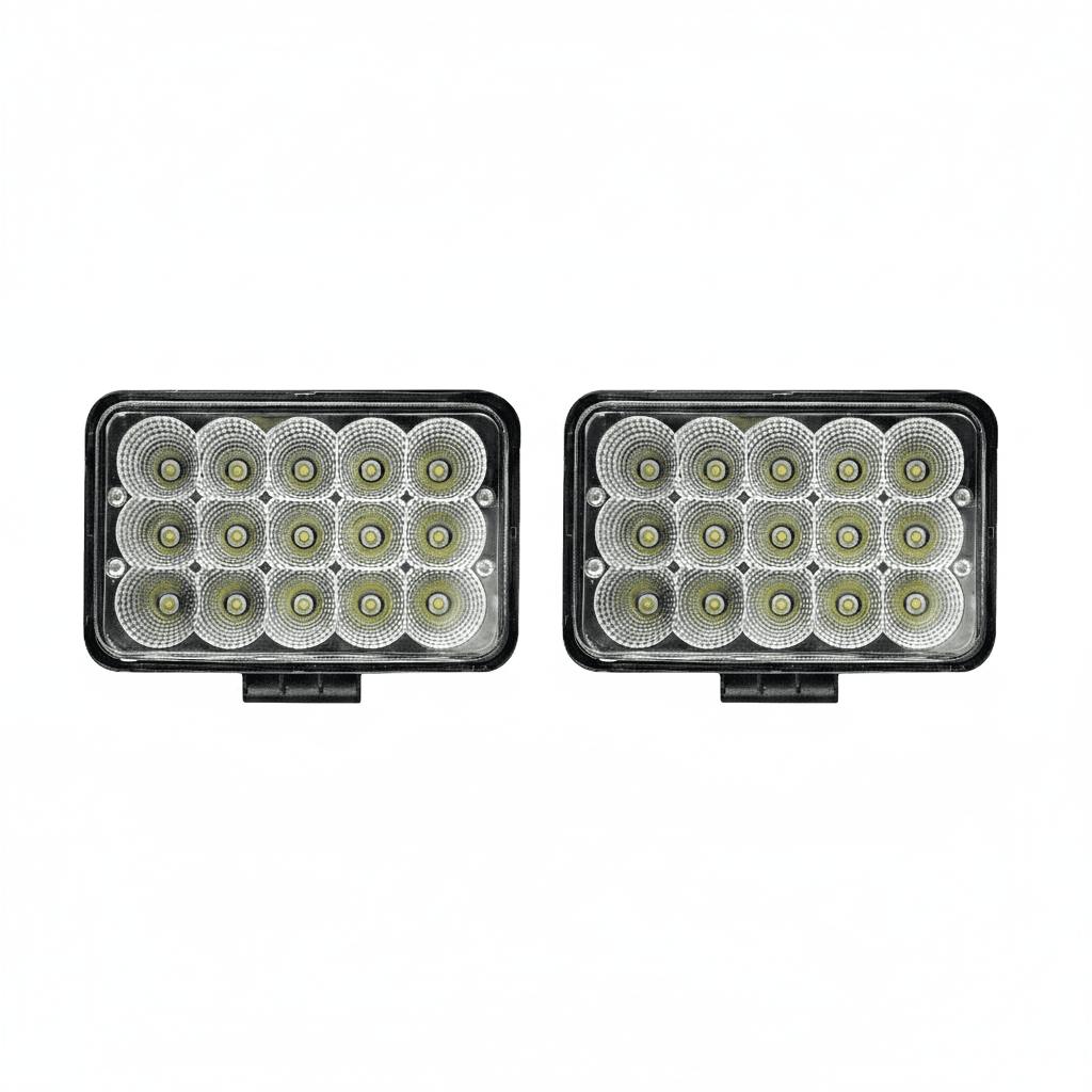 15 LED Fog Light Off Roading For All Motorcycle Bikes Scooty (Pack of 2) Bike Headlight Grill (White) - Autopartdealsled-light-15