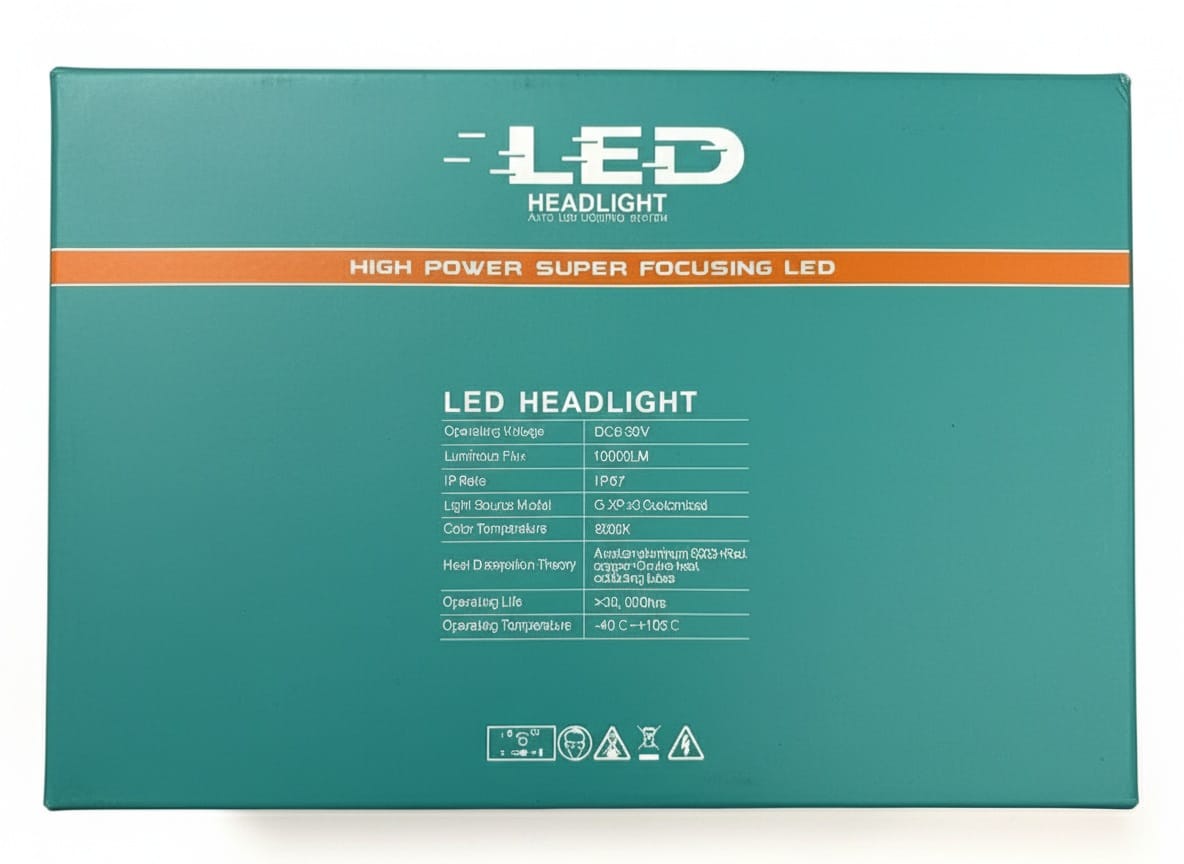 H4 LED Headlight Bulbs Hi & Lo Beam 10000LM, 6000K, 300WLED Auto Conversion Lamp Headlight Car LED (9 V, 300 W) (Universal For Car, Pack of 2) - AutopartdealsH4,10000LM