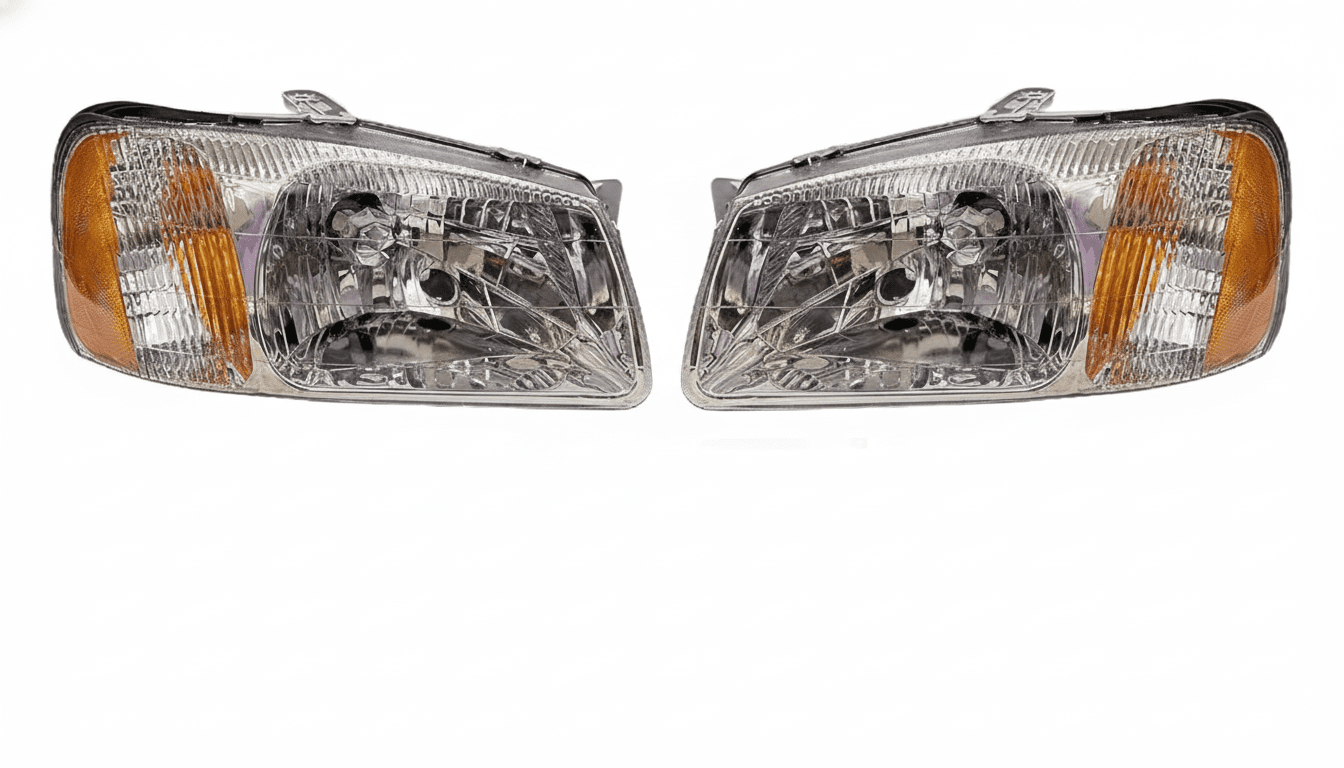 Headlight Compatible for Hyundai Accent Left Side/ Right Side/ Complete Set - AutopartdealsHL Accent T-2 Set