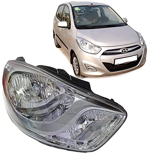 Headlight Compatible for Hyundai i10 Type - II Left Side/ Right Side/ Complete Set - AutopartdealsHL I10 T-2 RS