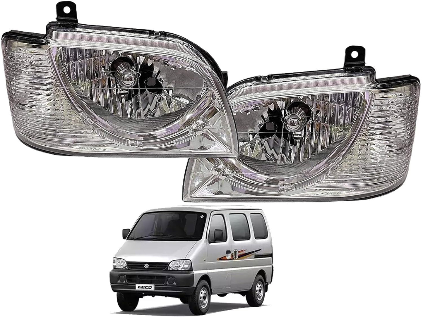 Headlight Compatible for Maruti Suzuki Eeco Left Side/ Right Side/ Complete Set - AutopartdealsHL Eeco Set