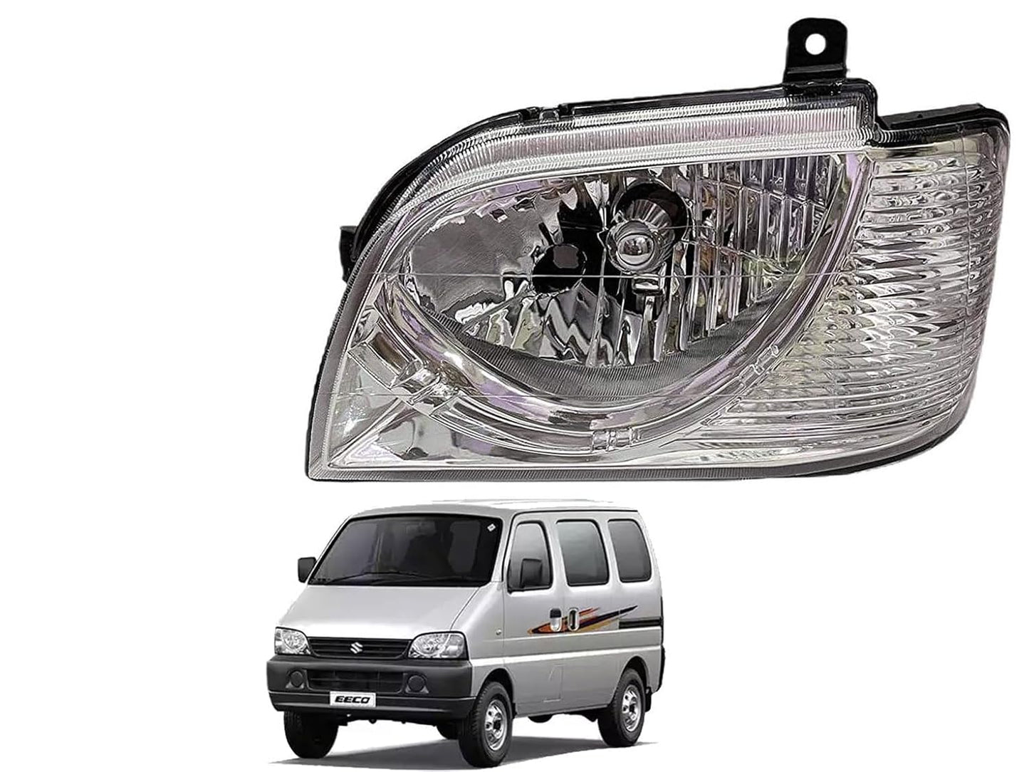 Headlight Compatible for Maruti Suzuki Eeco Left Side/ Right Side/ Complete Set - AutopartdealsHL Eeco RS