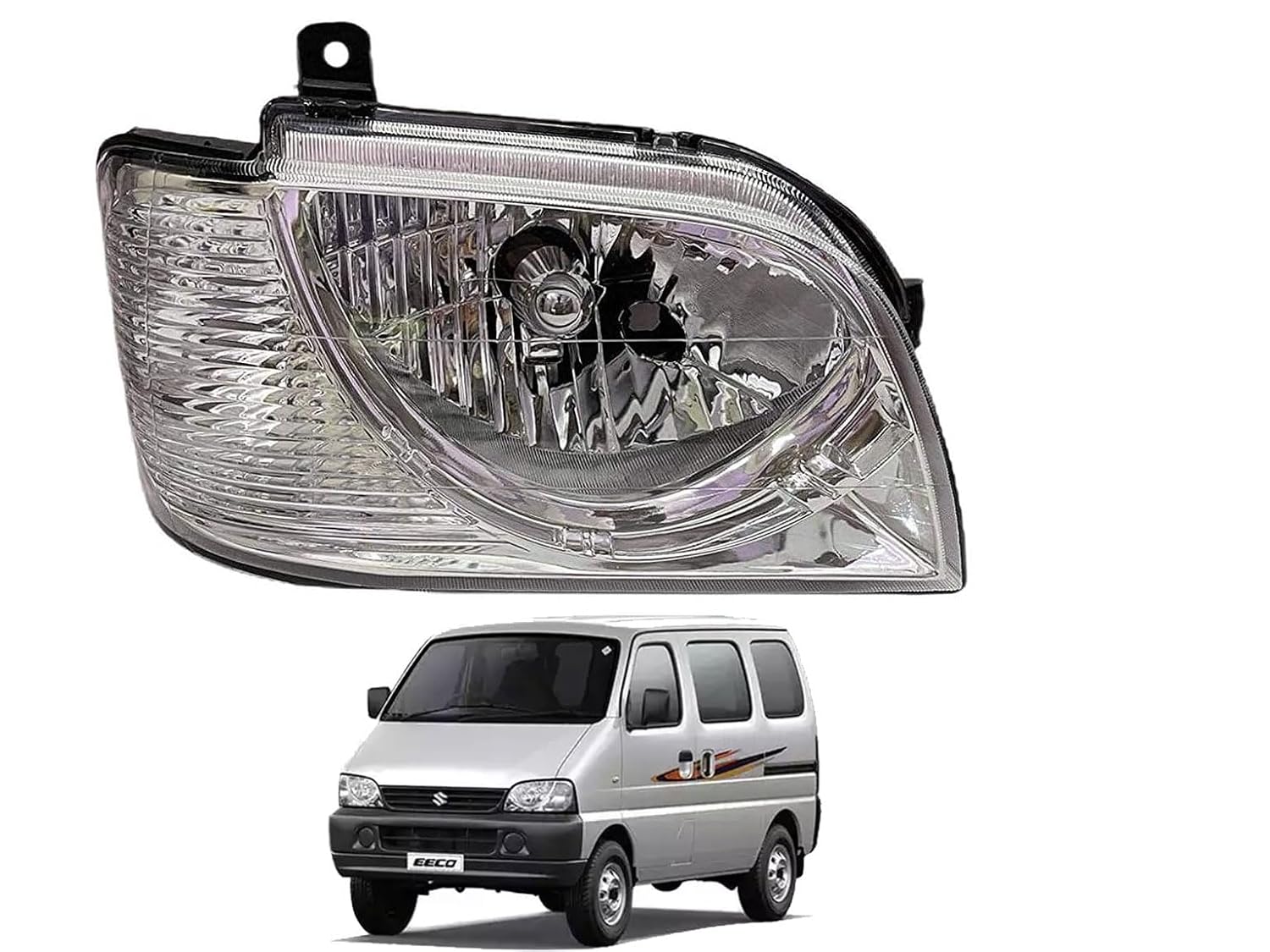 Headlight Compatible for Maruti Suzuki Eeco Left Side/ Right Side/ Complete Set - AutopartdealsHL Eeco LS