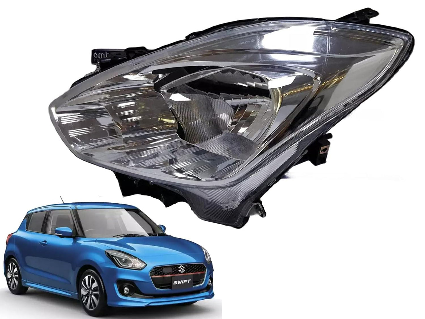 Headlight Compatible for Maruti Suzuki Swift Type - IV Left Side/ Right Side /Complete Set - AutopartdealsHL Swift t-4 LS