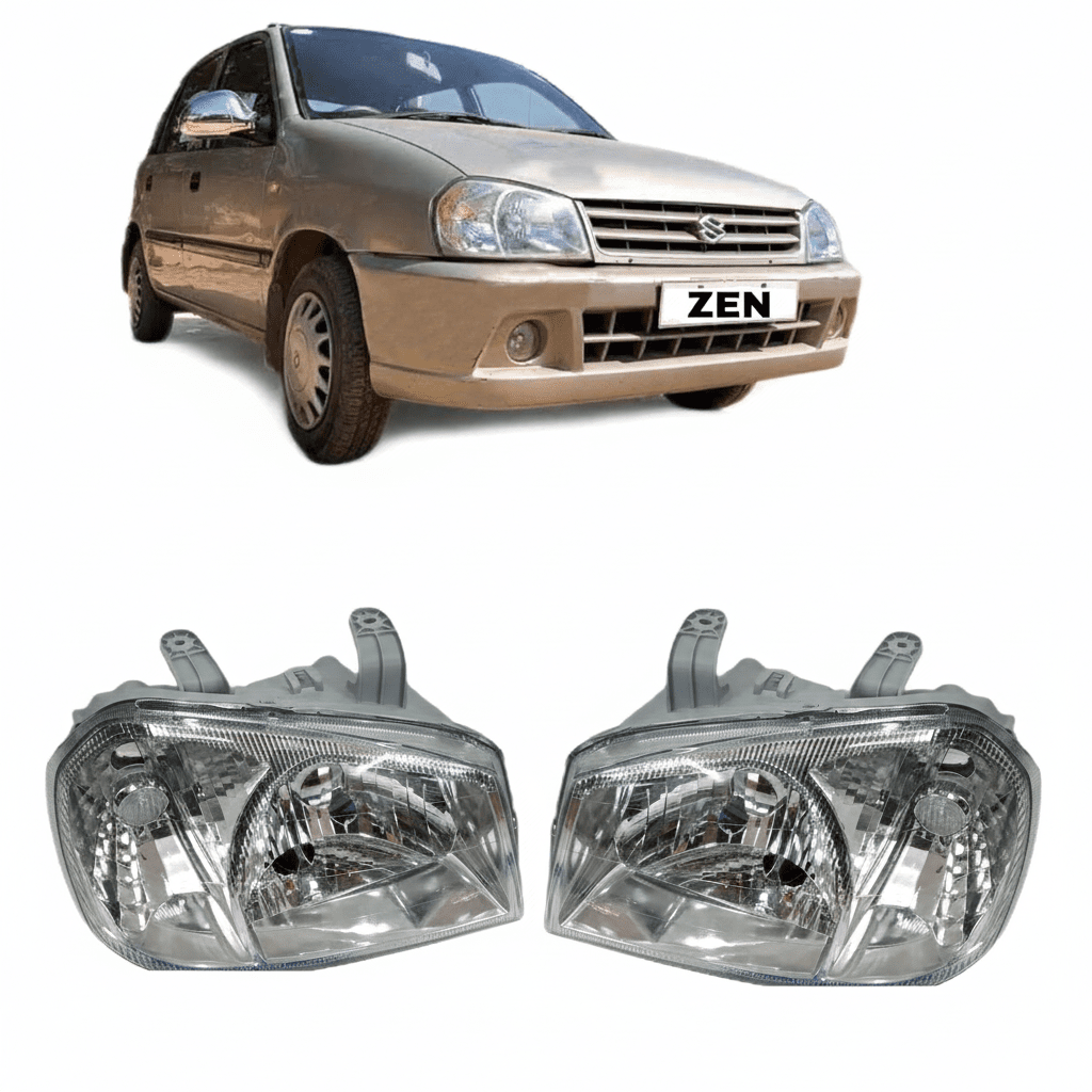 Headlight Compatible for Maruti Suzuki Zen Type - II Left Side/ Right Side/ Complete Set - AutopartdealsHL Zen T-2 Set