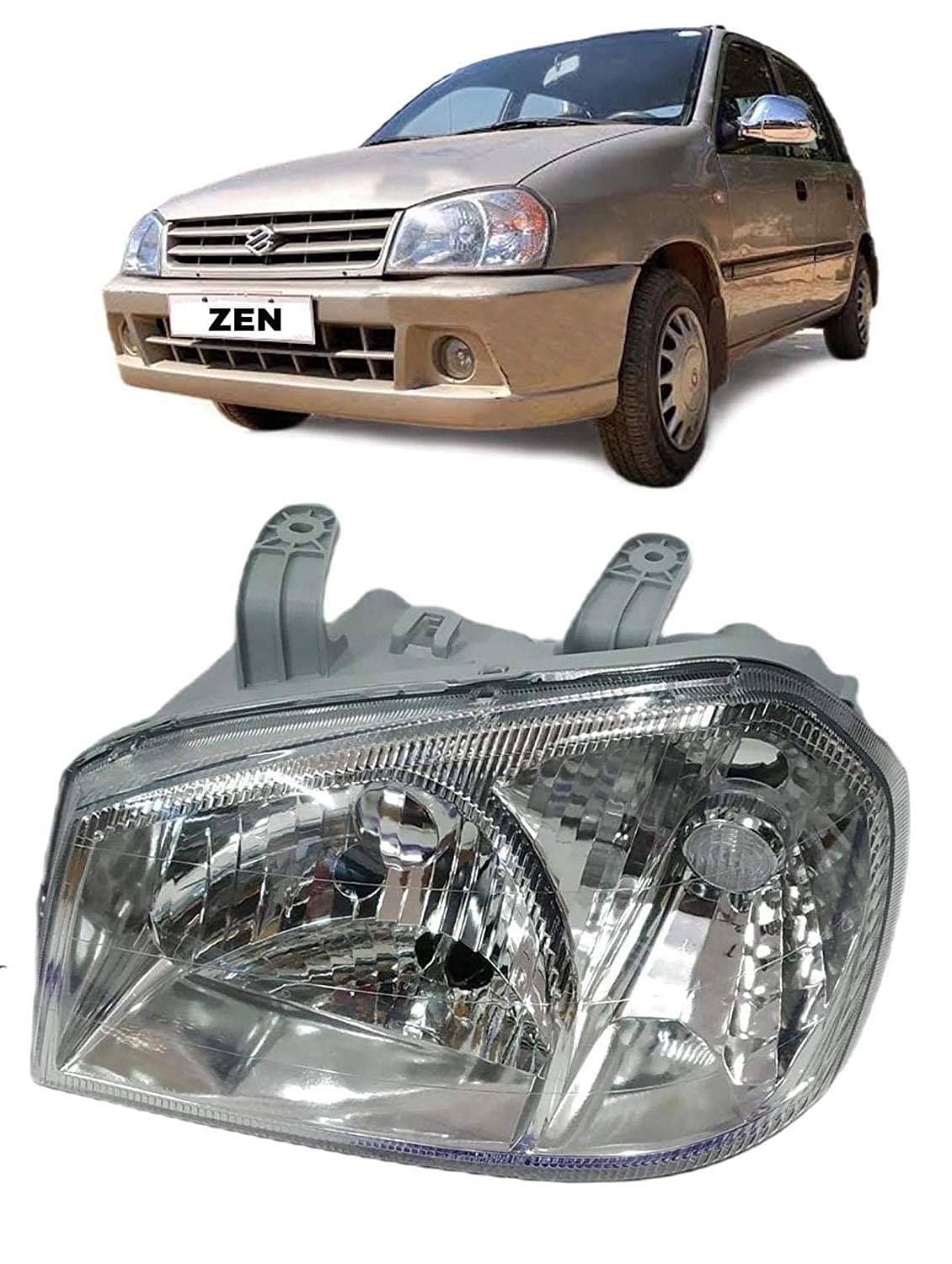 Headlight Compatible for Maruti Suzuki Zen Type - II Left Side/ Right Side/ Complete Set - AutopartdealsHL Zen T-2 LS