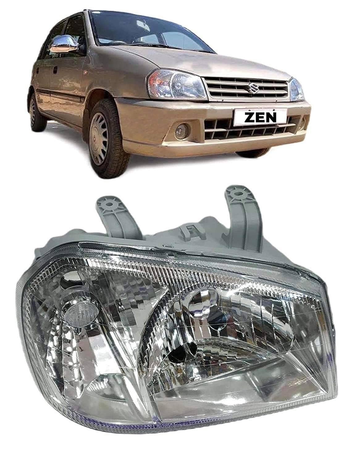 Headlight Compatible for Maruti Suzuki Zen Type - II Left Side/ Right Side/ Complete Set - AutopartdealsHL Zen T-2 RS