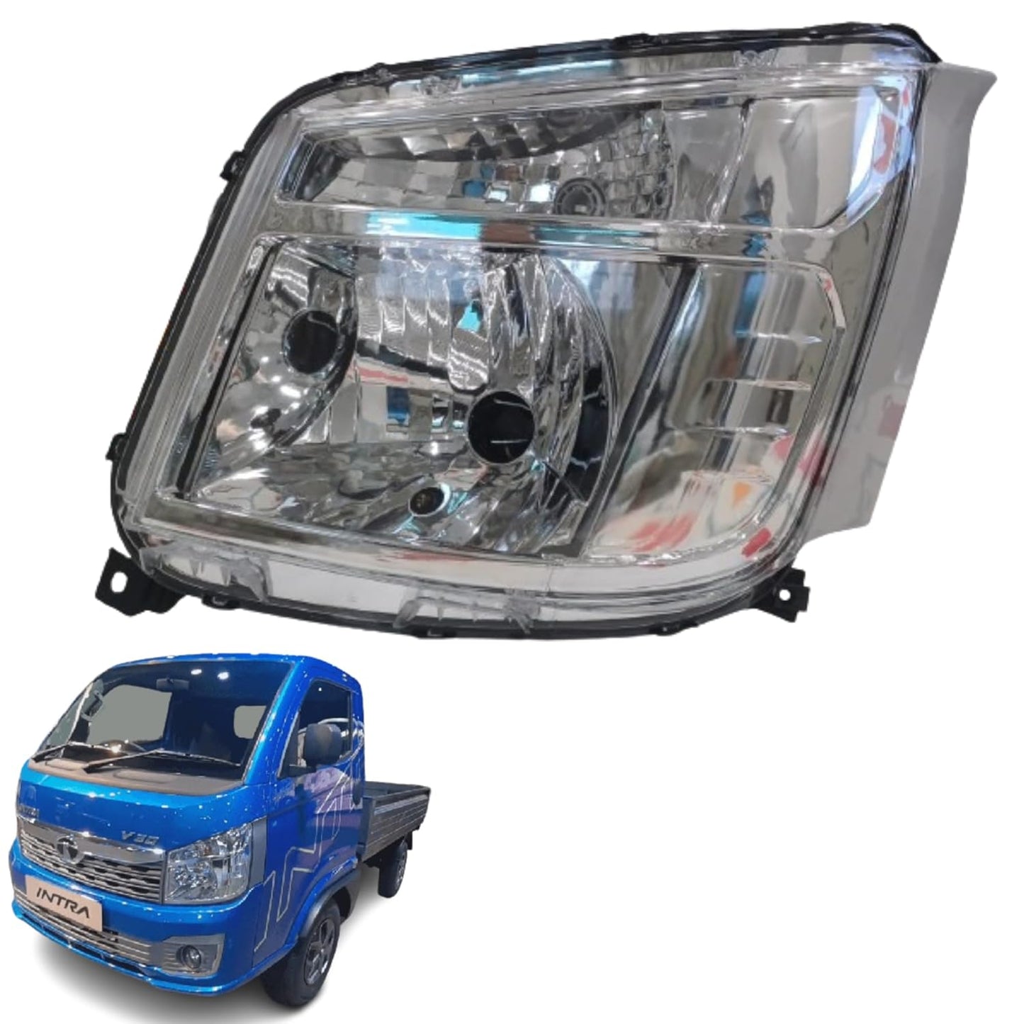 Headlight Compatible for Tata Intra Left Side/ Right Side/Complete Set - AutopartdealsHL Intra RS