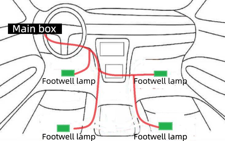 Multicolor Music Controlled Sound Activated Car Interior Decoration Ambient Lighting Dream Color Lights with Mobile App Control for All Cars (18 in 1) - AutopartdealsAmbient Light