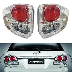Tail light Compatible For Toyota Fortuner Type - II Chrome Left Side/ Right Side/ Complete Set - AutopartdealsTL Fortuner t-2 Set Chrome