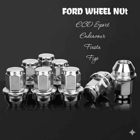 Wheel Nut Superior Chrome Finish Tensile Tested Compatible with Ford Ecosport, Fiesta, Figo and Endeavour - AutopartdealsWNFORD2PCECCO